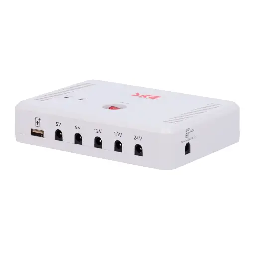 [UPS-DC5V-24V-12AH] Batería recargable. Li-Ion. Entrada 12.7 VDC. 6 Salidas DC: USB, 5V/2A. 