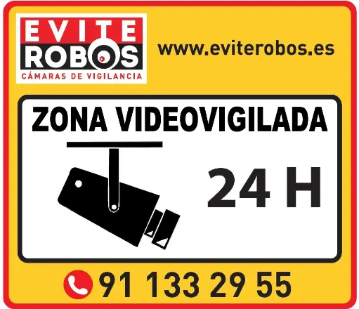 [ZONA-VG] PLACA ZONA VIDEOVIGILADA EVR