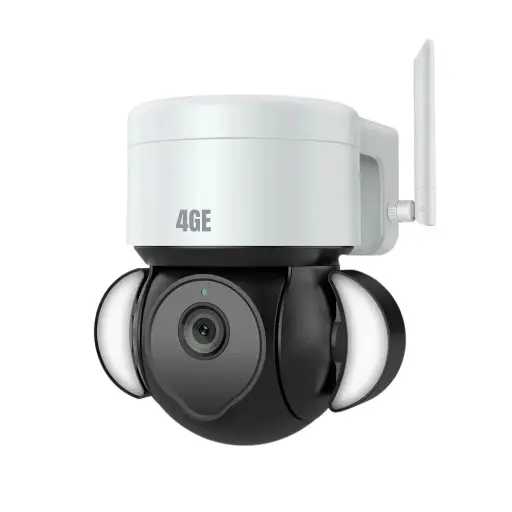 [4GE] 4GE- Cámara de vigilancia 4G autónoma con tarjeta SD de 64GB incluida, ideal para monitoreo en áreas rurales sin WiFi